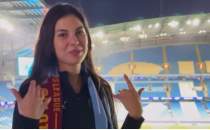 Celine Dept, Galatasaray ma�� i�in stadyumda!