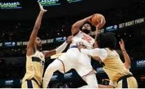 NBA'de Wizards'� yenen Knicks, galibiyet serisini 7 ma�a ��kard�