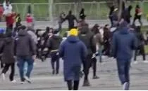 Galatasaray - Fenerbah�e derbisi �ncesi kavga ��kt�!