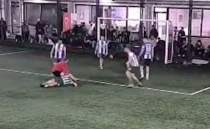 Tekirda�'da dili bo�az�na ka�an futbolcuyu hakem kurtard�!